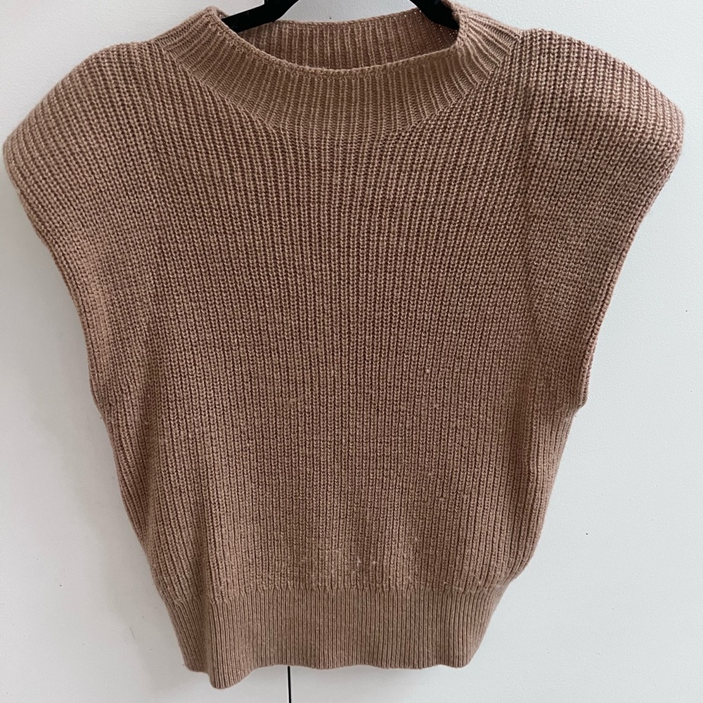 Women's Tan Sweater Vest